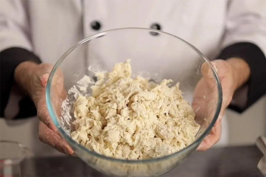 Preferments: Italian Biga 1 A bowl containing biga before fermentation
