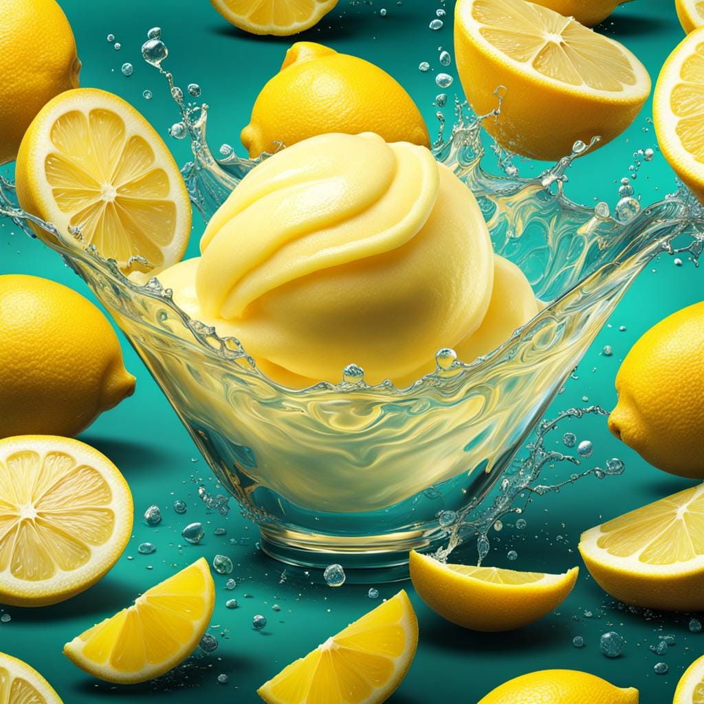 Lemon Sorbet 1 Lemon sorbet