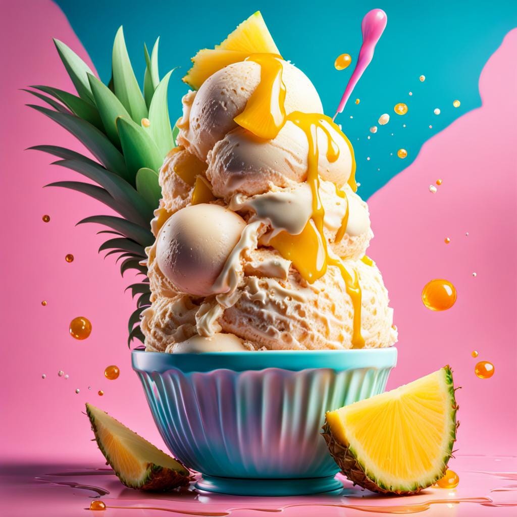 Pineapple Sorbet 1 pineapple sorbet